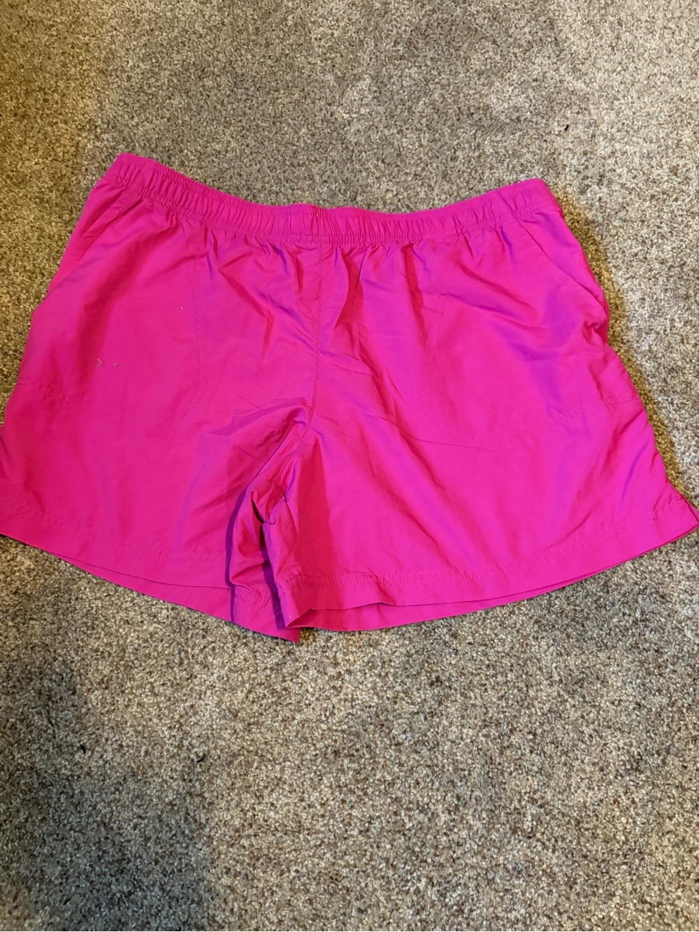 Bright Pink Women's Athletic Shorts with Elastic Waistband